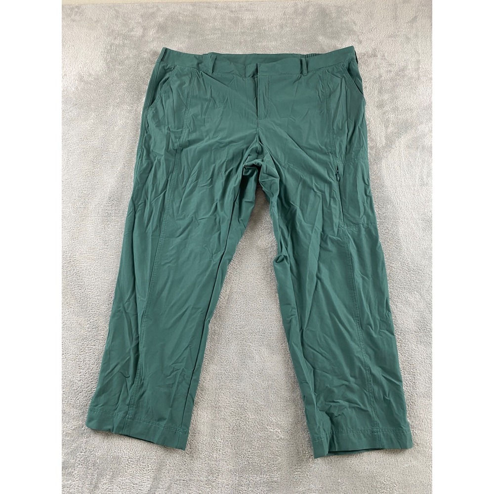 Kirkland Signature Womens Travel Pant Green Straight Leg Size 16 7789780